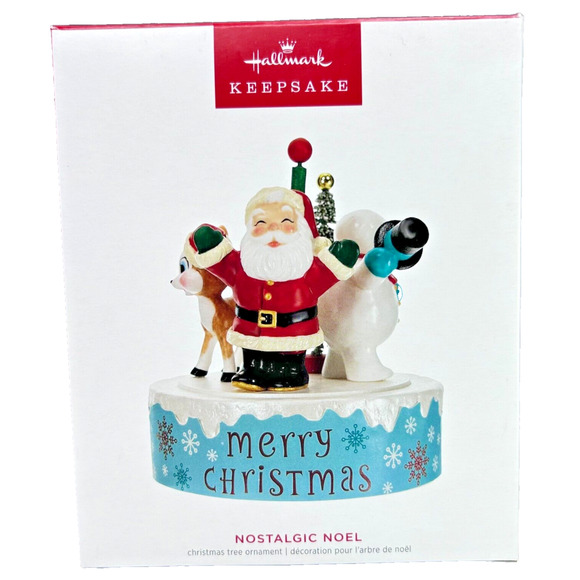 Hallmark NOSTALGIC NOEL Keepsake Magic Ornament 2023 Santa Snowman Reindeer - Picture 1 of 7